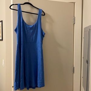 Mid-length blue dress